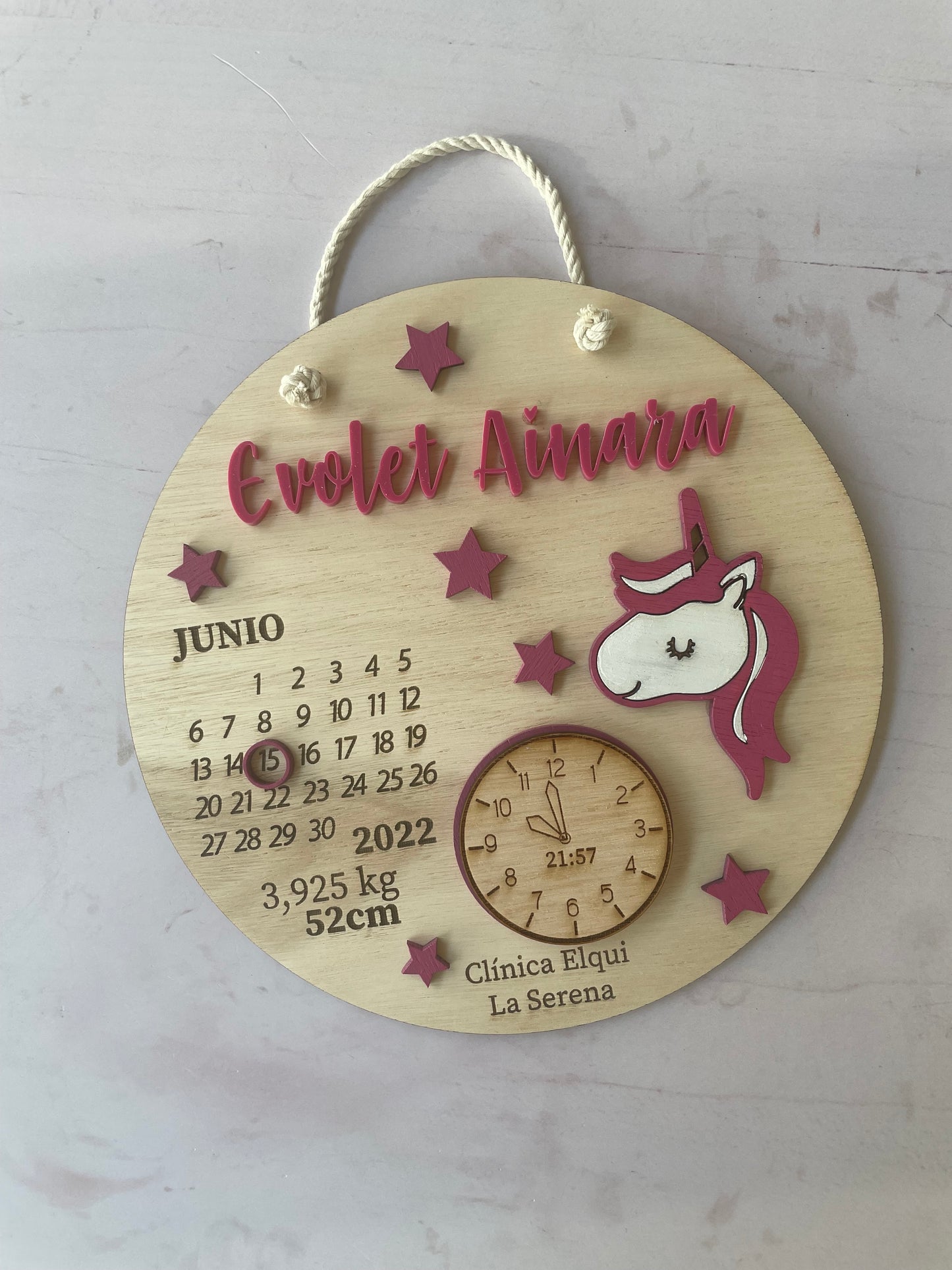 Cartel de nacimiento unicornio 🦄