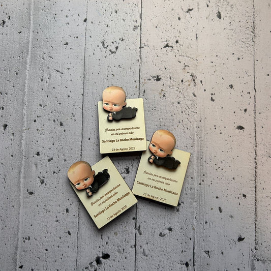 Imanes de recuerdo jefe en pañales