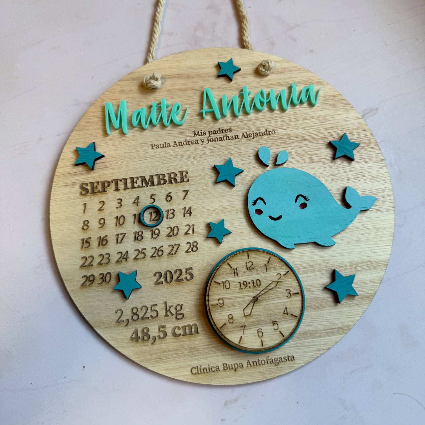 Cartel de nacimiento ballena 🐳