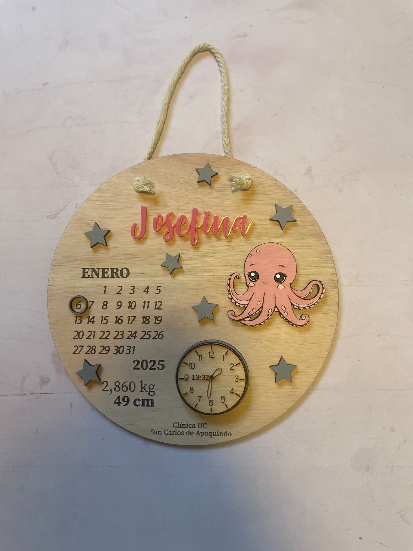 Cartel de nacimiento pulpo