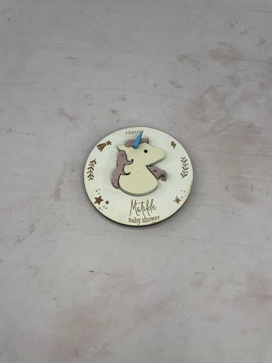 Imán recuerdo de baby shower o cumpleaños