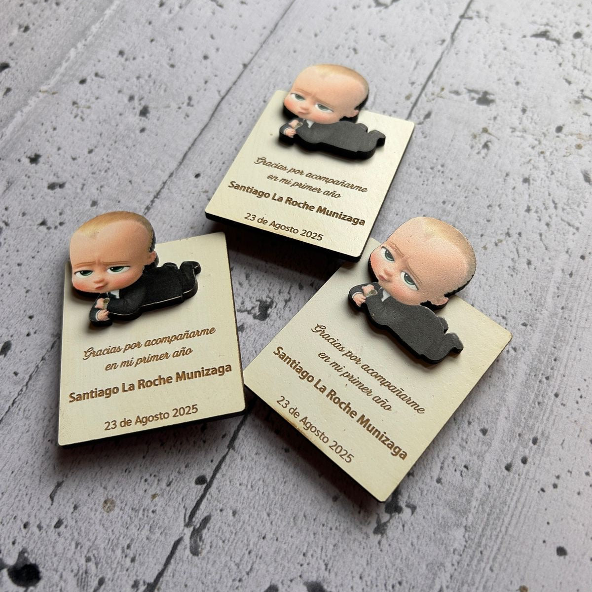 Imanes de recuerdo jefe en pañales