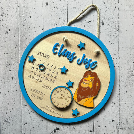 Cartel datos nacimiento rey León 🦁