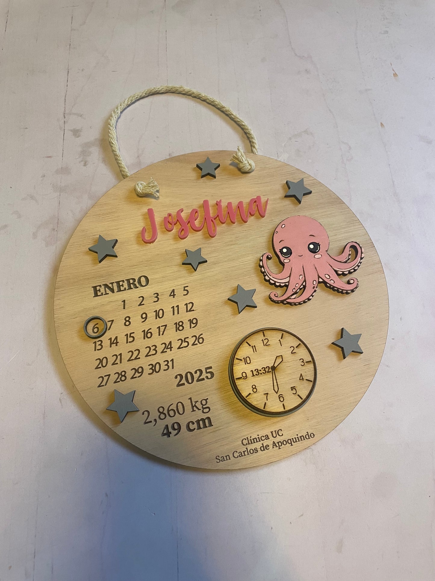 Cartel de nacimiento pulpo
