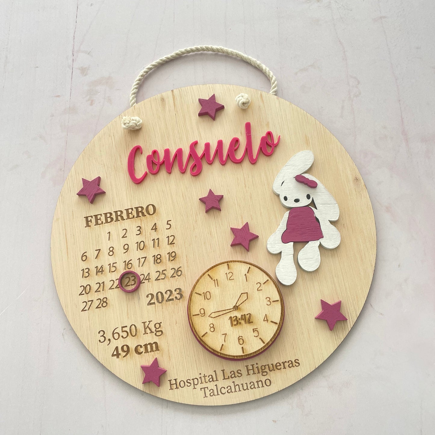 Cartel nacimiento coneja