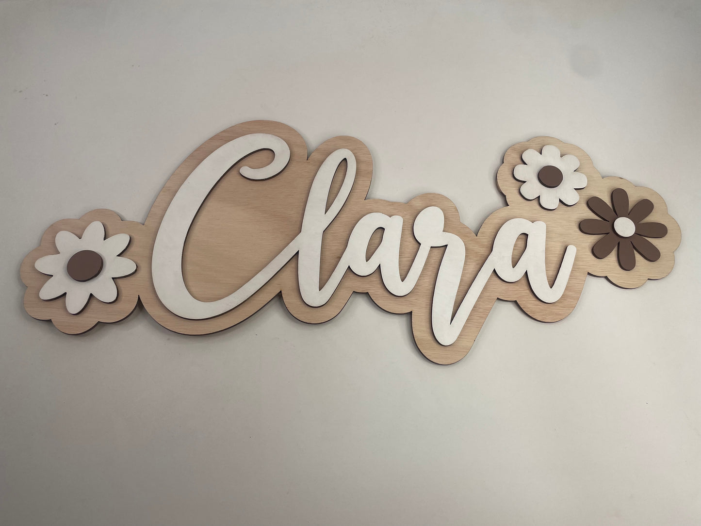 Nombre personalizado con fondo y flores