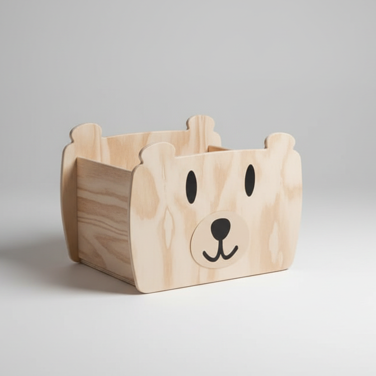 Caja para juguetes diseño de oso