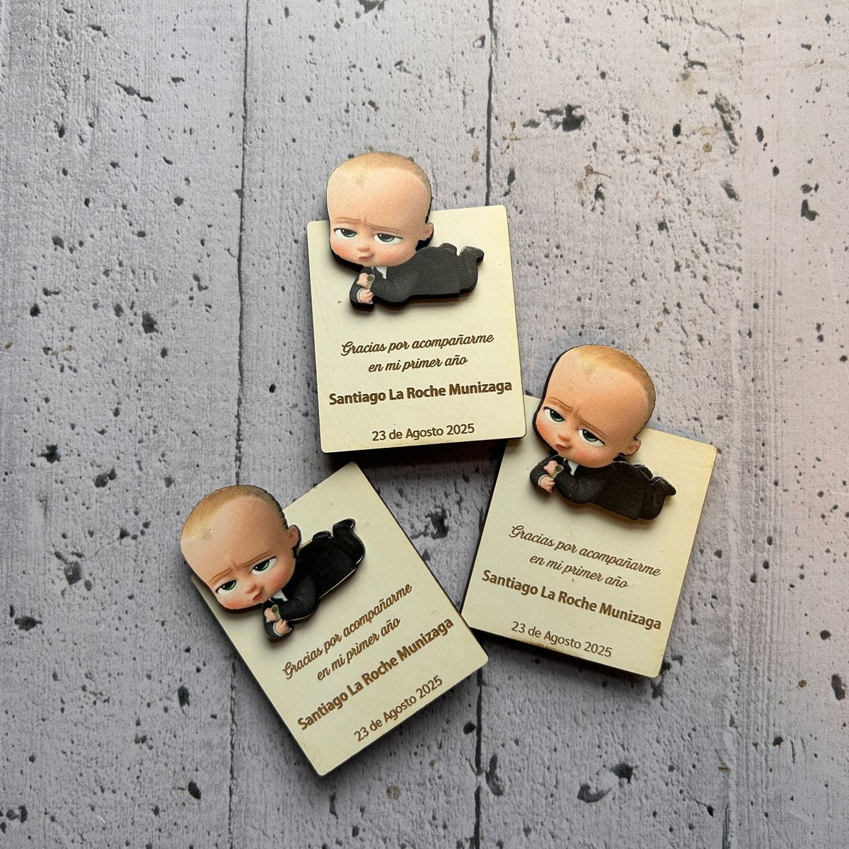 Imanes de recuerdo jefe en pañales