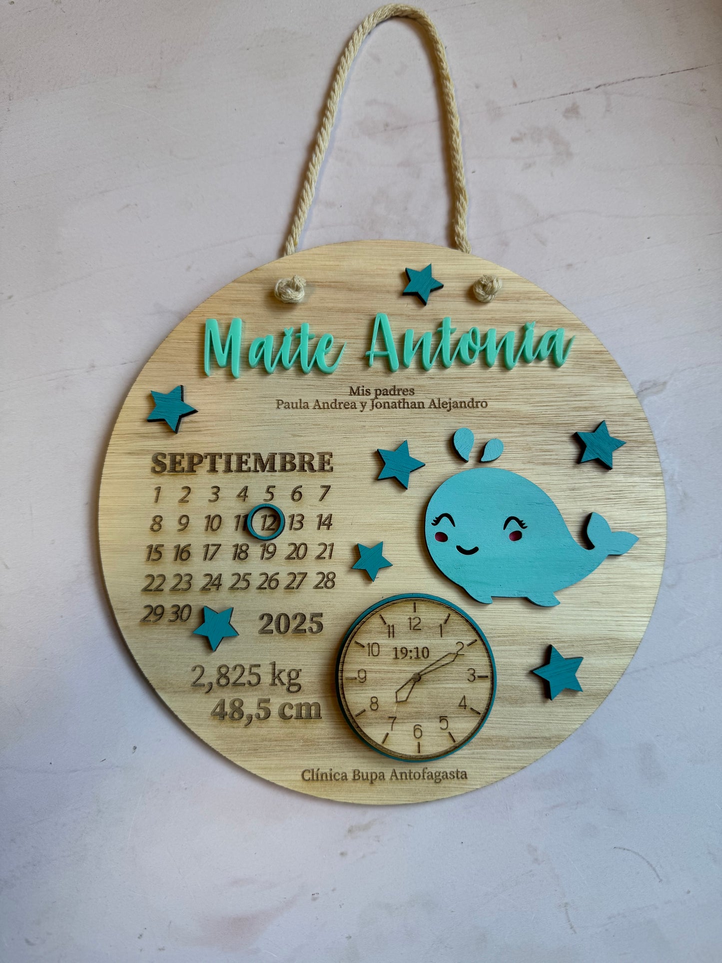 Cartel de nacimiento ballena 🐳