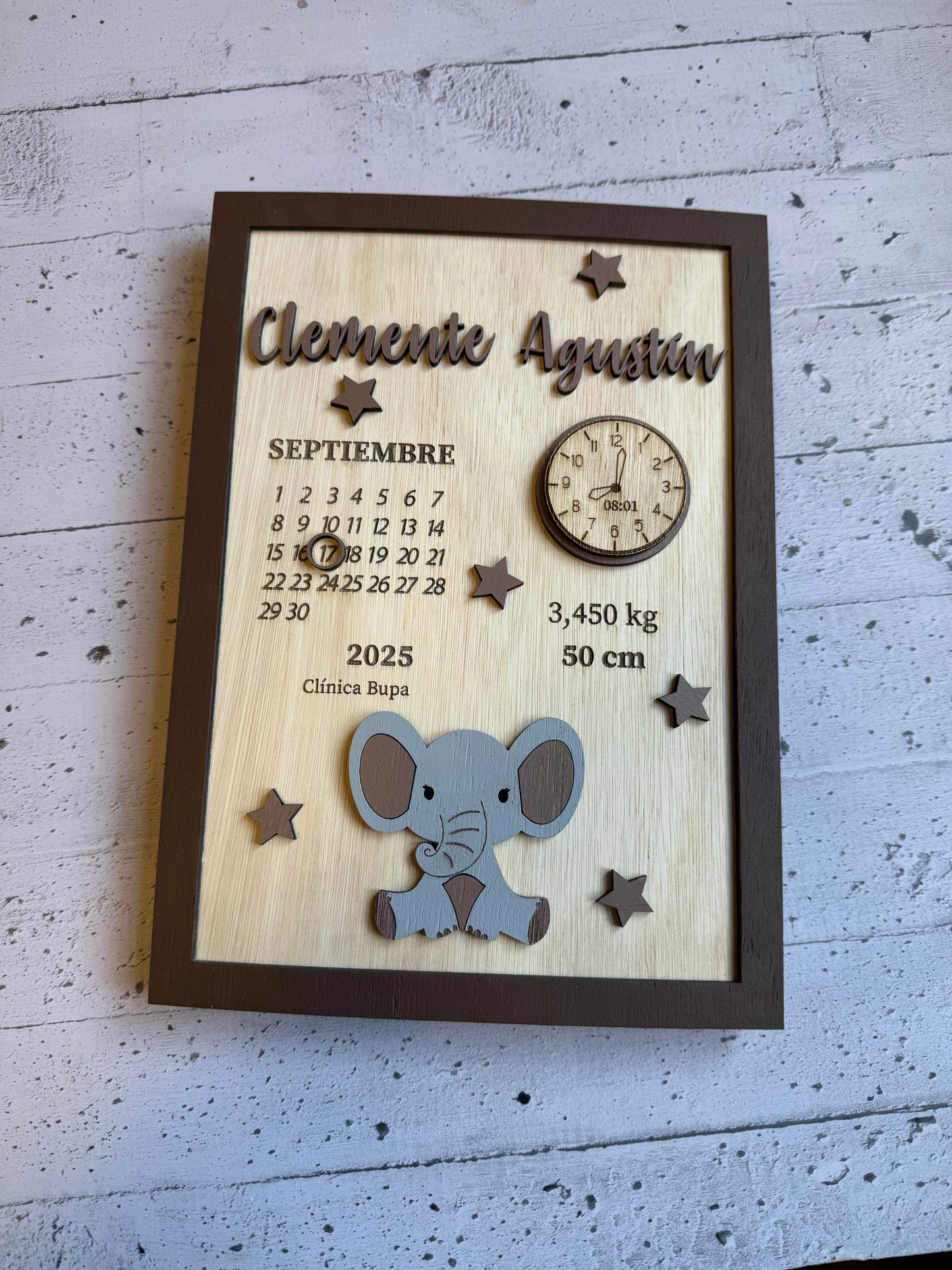 Cuadro de nacimiento elefante