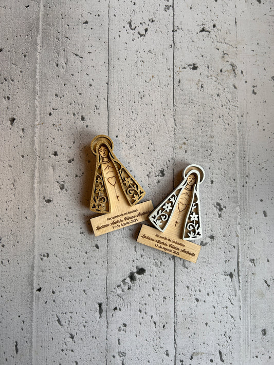 Imanes recuerdo bautizo virgen de Lourdes