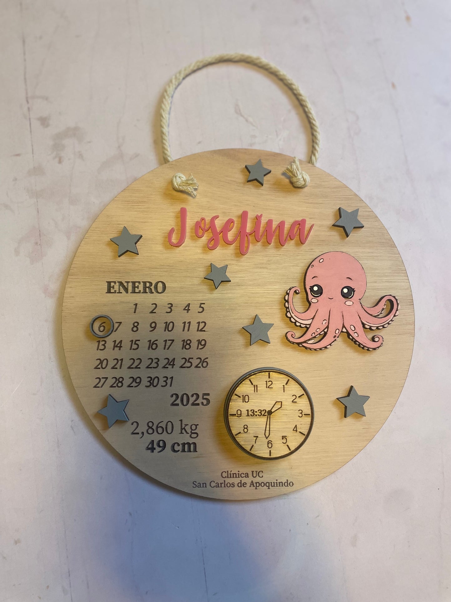 Cartel de nacimiento pulpo