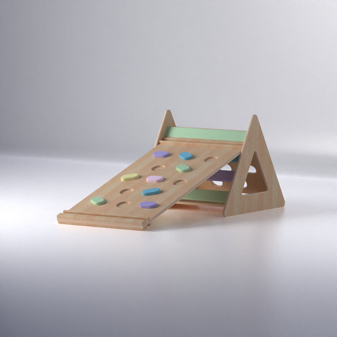Triángulo y tabla montessori waldrof pikler