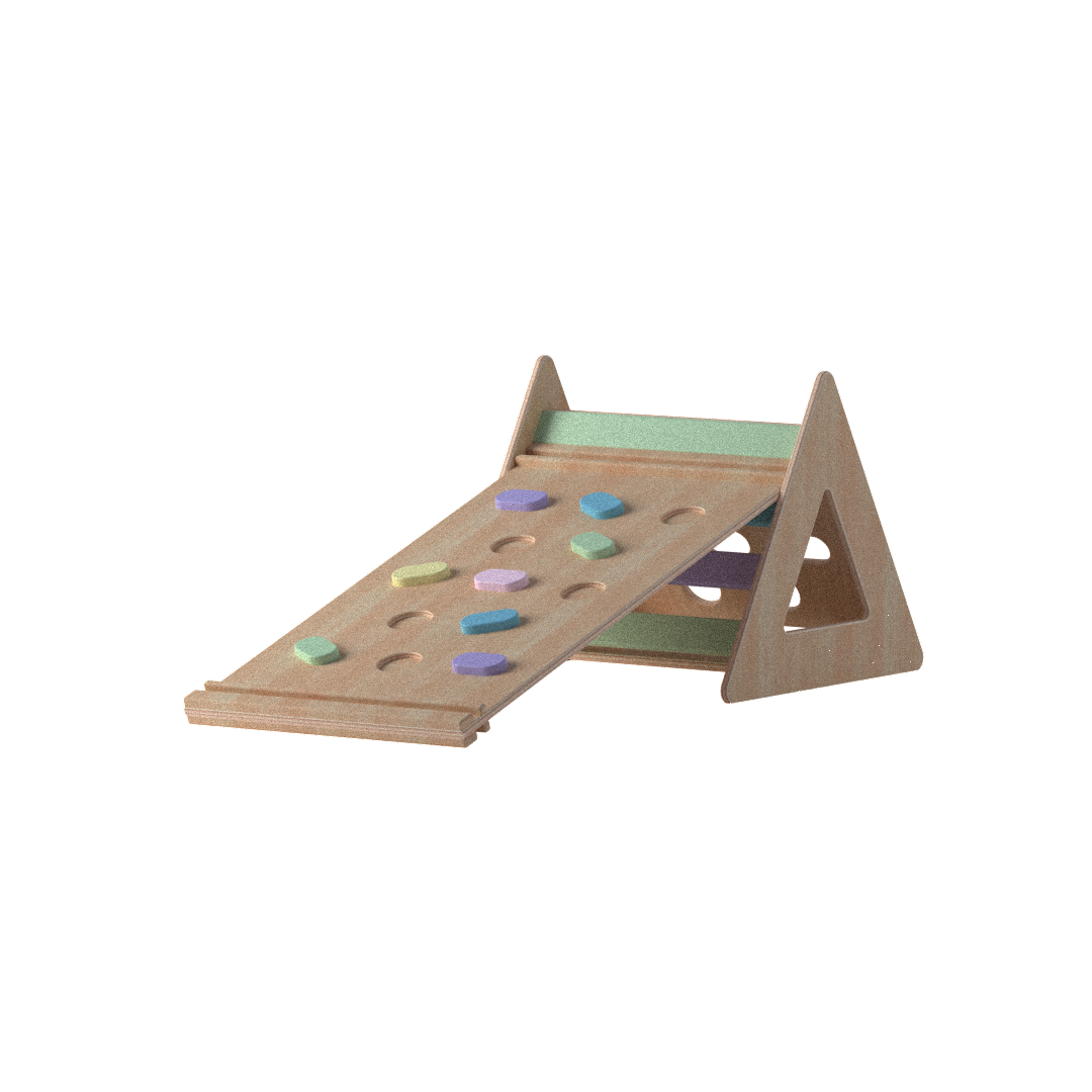 Triángulo y tabla montessori waldrof pikler