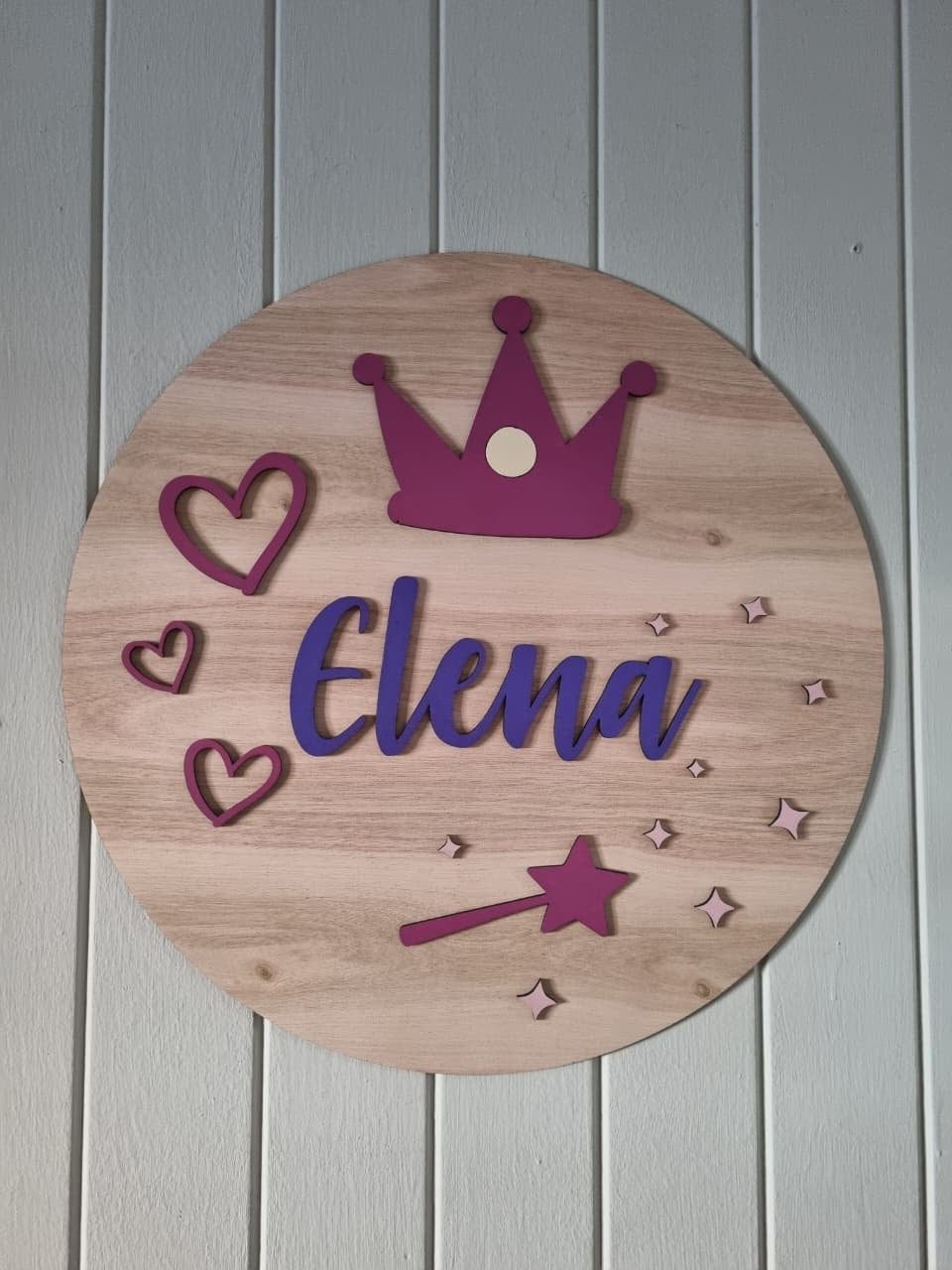 Cartel de corona con nombre