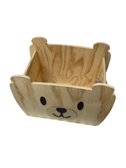 Caja para juguetes diseño de oso