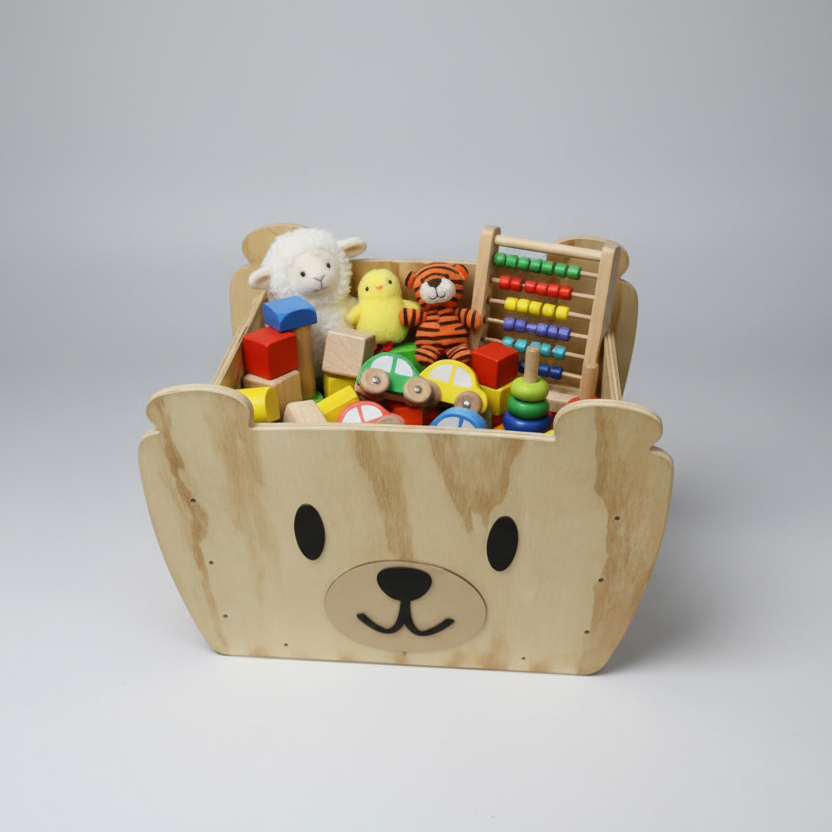 Caja para juguetes diseño de oso