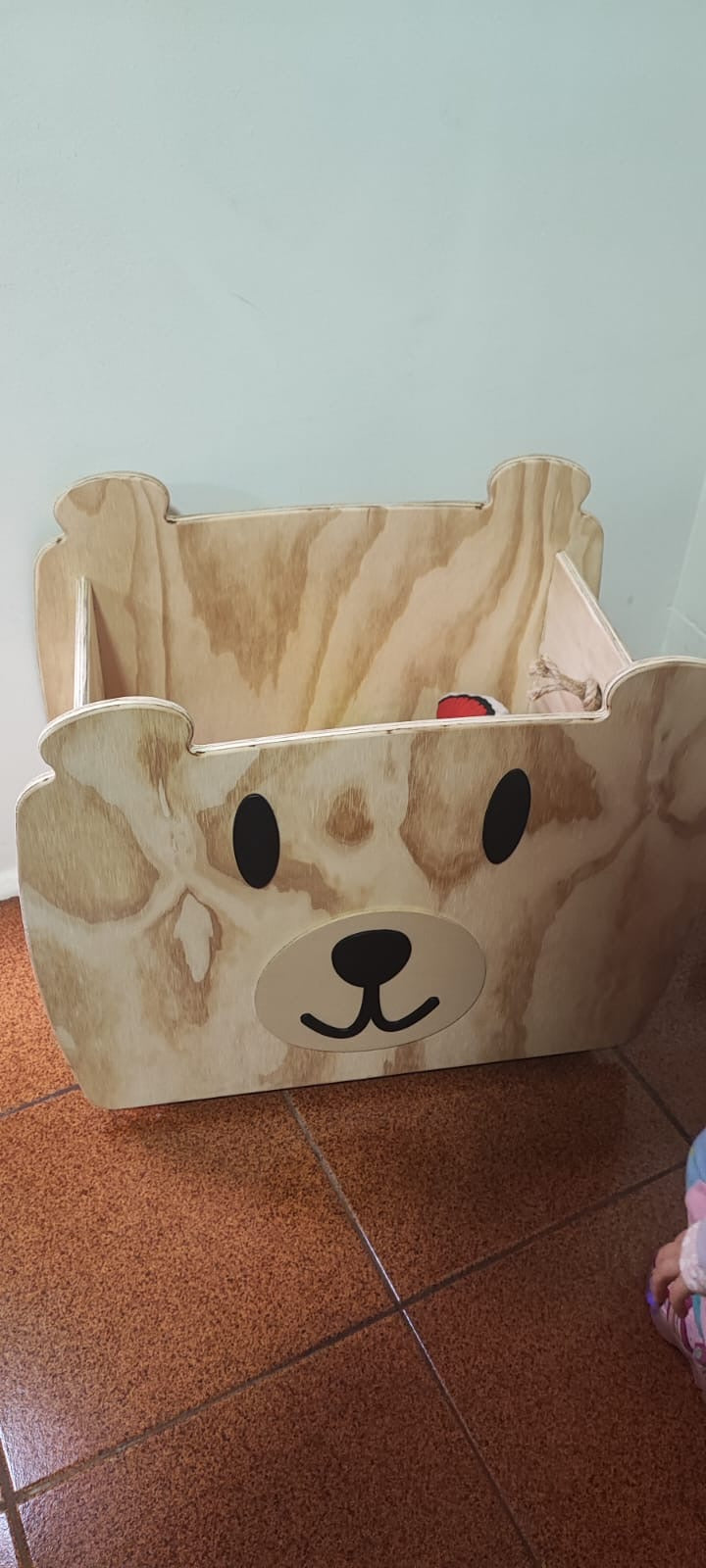 Caja para juguetes diseño de oso