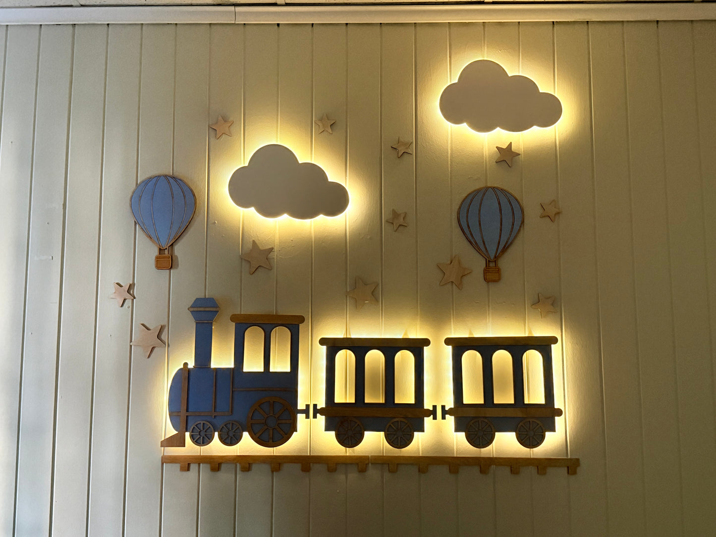 Pack lámparas espantacuco tren