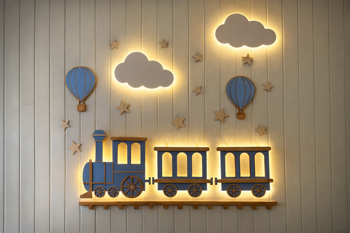Pack lámparas espantacuco tren