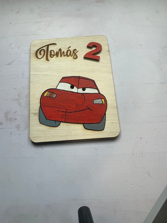 Puzzle recuerdo de cumpleaños modelo rayo mcqueen