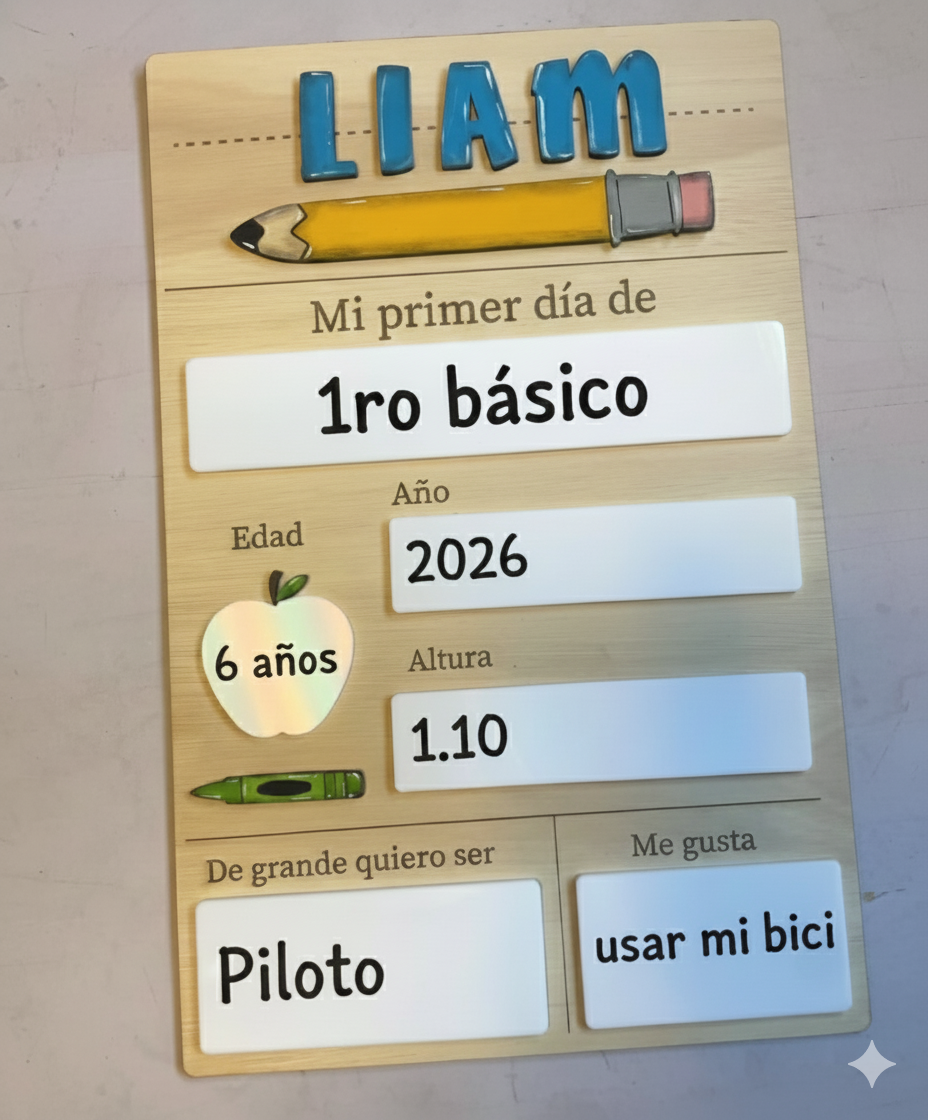 Pizarra de regreso a clases lápiz