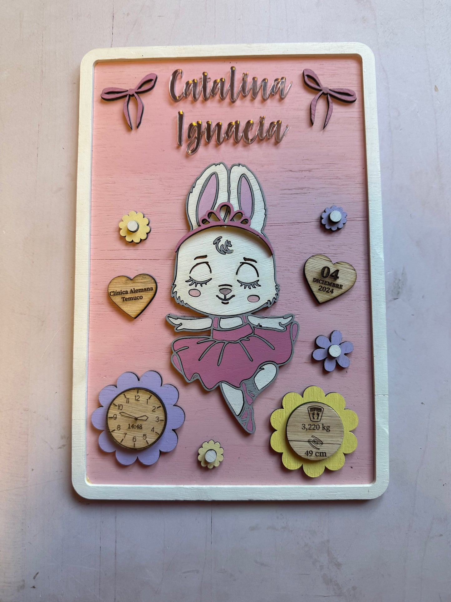 Cartel premim cuadro con borde - coneja