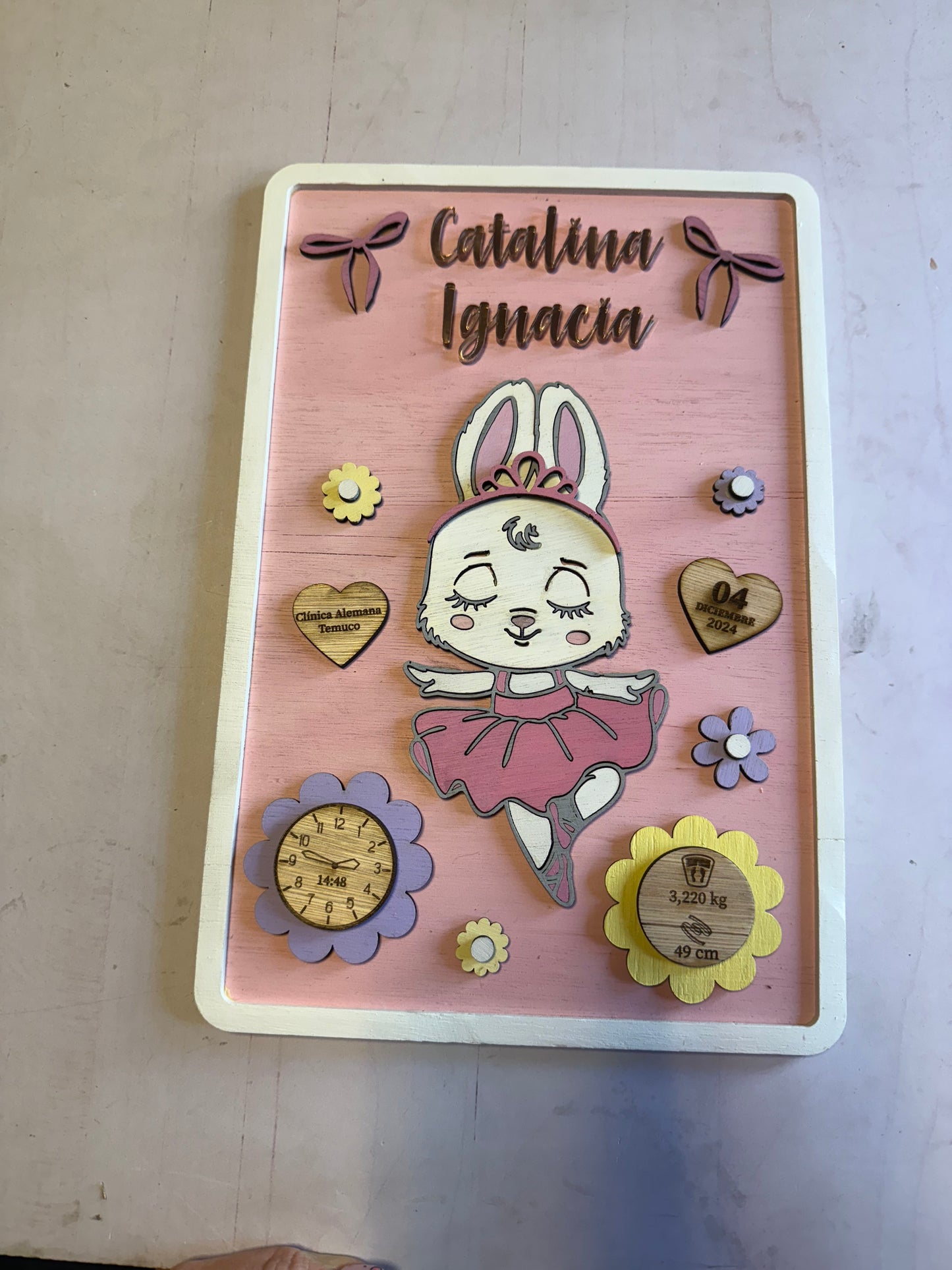 Cartel premim cuadro con borde - coneja