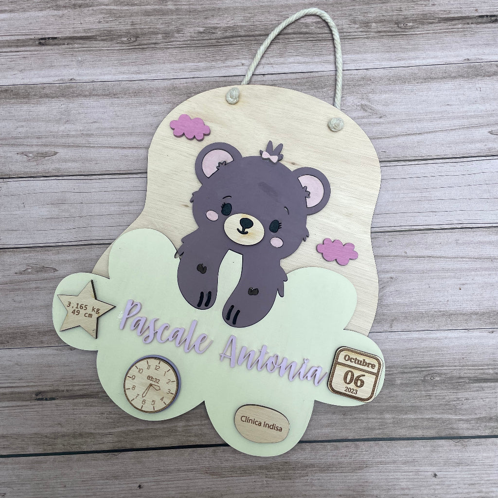 cuadro decorativo infantil osita