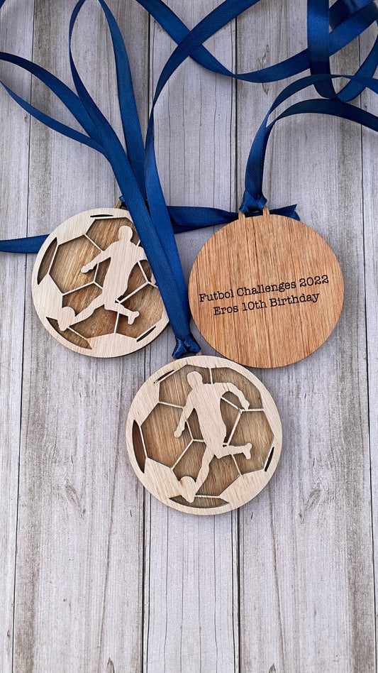 Medallas de fútbol para recuerdo