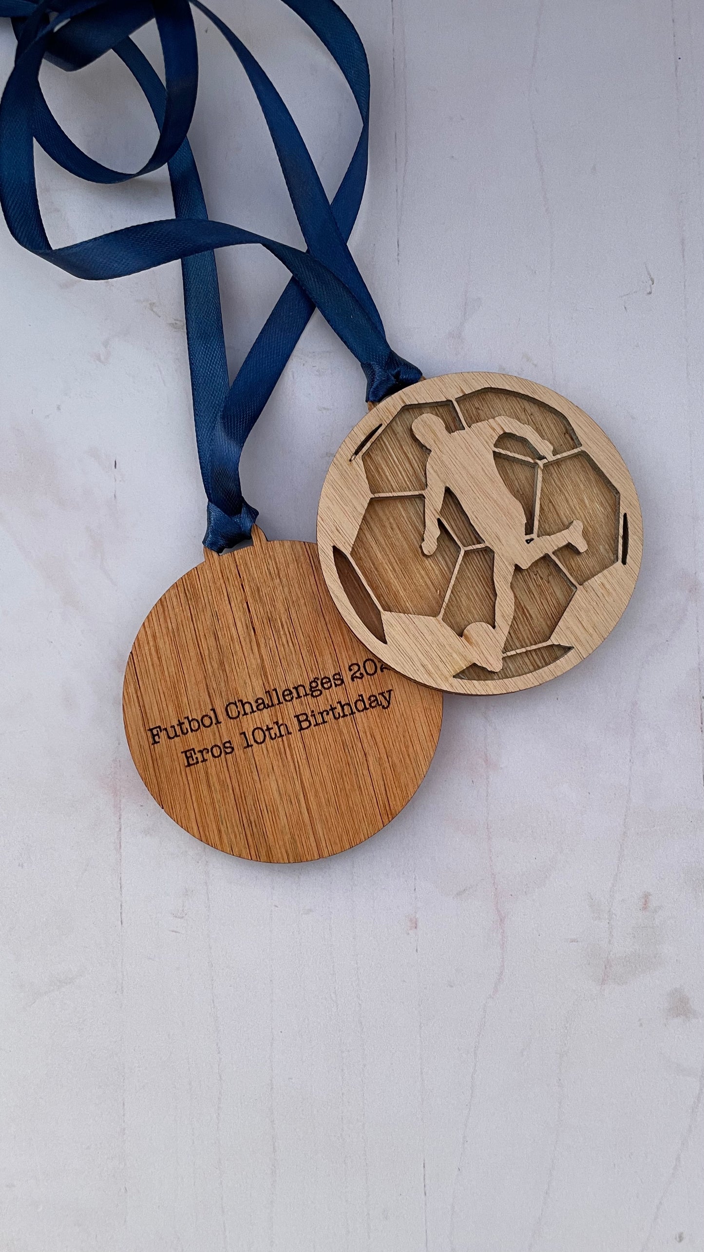 Medallas de fútbol para recuerdo